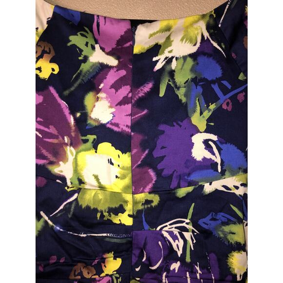 Suzi Chin for Maggy Boutique Cocktail Boho Girly Purple Yellow Floral Dress - Picture 3 of 10